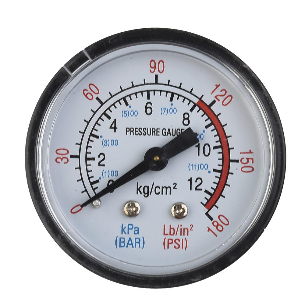 50mm 0-180psi 0-12bar Water Pressure Dial Hydraulic Pressure Gauge Meter Manometer For Air Compressor 1/4'' BSP Thread