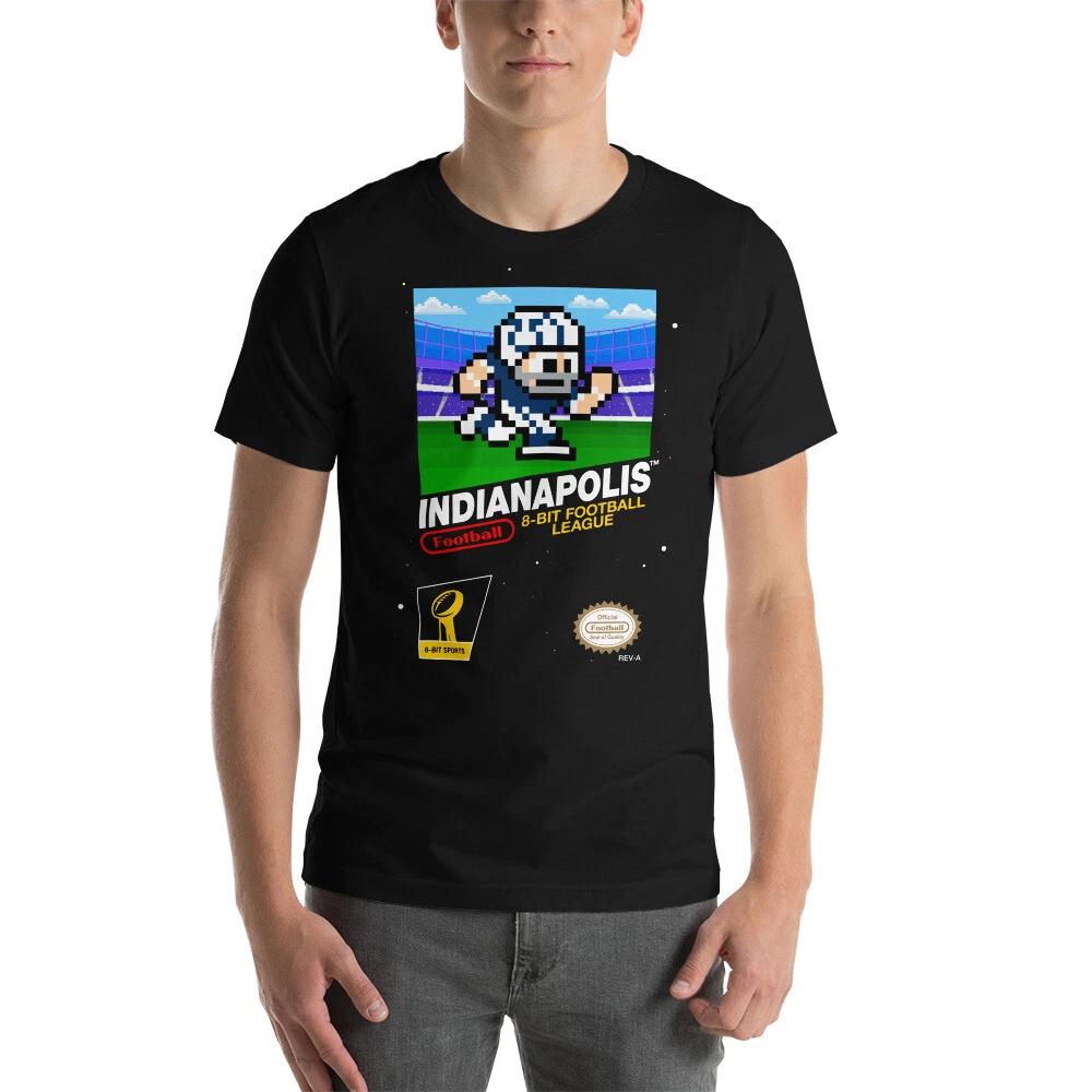 Indianapolis Colts 8-bit Football Tee NES Nintendo Tecmo Super Bowl T-Shirt 2XL