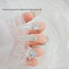 White Zirconia Handmade Rhinestone Nail Art Decorations - Super Sparkly Pigeon Egg Style