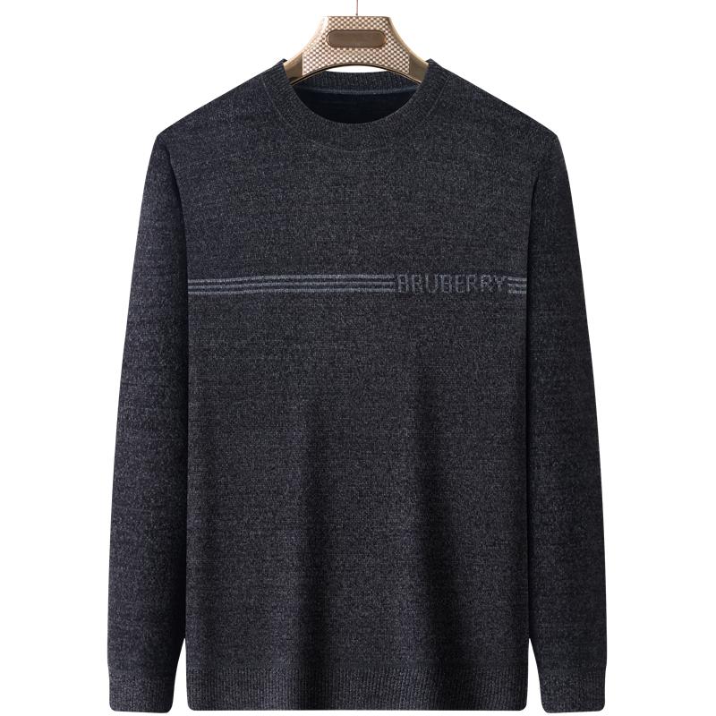 Men's Plus Velvet Thickened Chenille Sweater: Warm Winter Knitwear for Middle-Aged and Elderly Dads