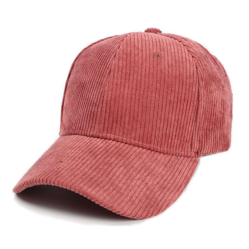 Baseball Cap Corduroy Hat Adjustable Curved Visor Vintage Solid Plain Men Women Casual Caps GZW