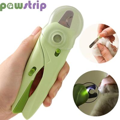 Professioneller Haustier-Nagelknipser für Hunde und Katzen, LED-Licht, Haustier-Nagel-Zehen-Klauenschneider mit Nagelfeile, Welpen- und Kätzchen-Pflegezubehör