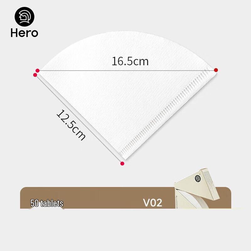 

Hero V02 Pour Over Coffee Filter Papers