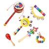 Wooden Baby Rattle Toy for Newborns and Toddlers (0-12 Months) - Grasping & Early Education Puzzle Handbell