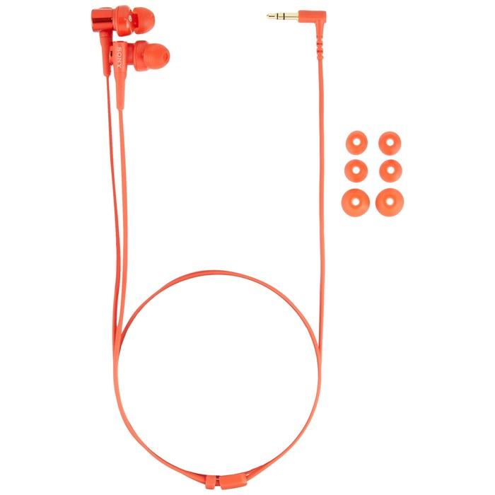 Sony MDR-XB55 Wired Earbuds - Extra Bass Model - Canal Type - Red (1 count)