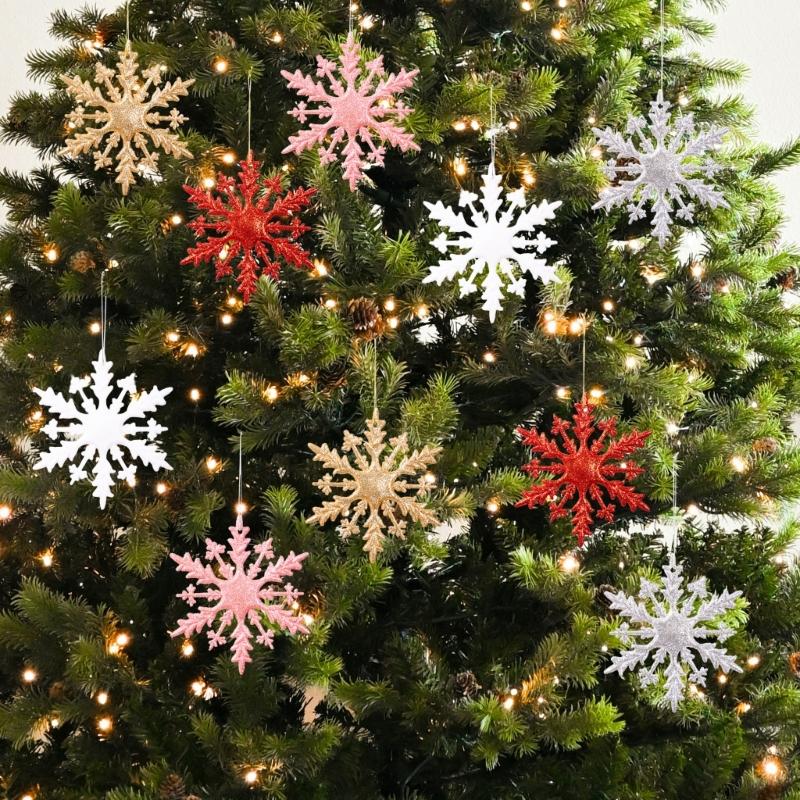 6PCS Celebratory Suspended Decorations Impermeable Strong PVC Substance Holiday Telecommute Christmas Tree Deck
