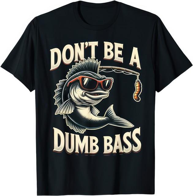 Funny Bass Fishing Dad Papa Bass Fish Humor Graphic T-Shirt XL