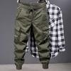 Men's Tactical Cargo Jogger Pants - Military Green, Outdoor Casual for Spring & Autumn Hiking