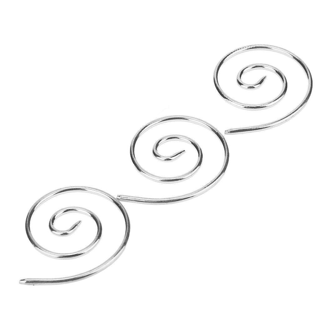 3Pcs Spiral Cable Knitting Needle Lightweight Convenient Stainless Steel Household Knitting Needle for Scarves Shawls Hats