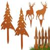 Metall Hirsch/Schloss Pflanzstäbe Dekorative Garten Eisenstäbe Kunst Ornament Für Außen Bauernhaus Rasen Weihnachten Hinterhof Veranda