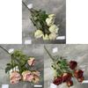 Romantic Wedding Artificial Rose Bouquet With Silk Flowers For Event Decor And Photography Props