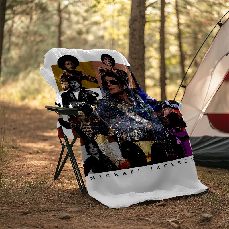 Michael Jackson Theme Printed Blanket - Perfect for Couch, Bed, Travel & Outdoor Use | Machine Washable, Cozy & Durable.