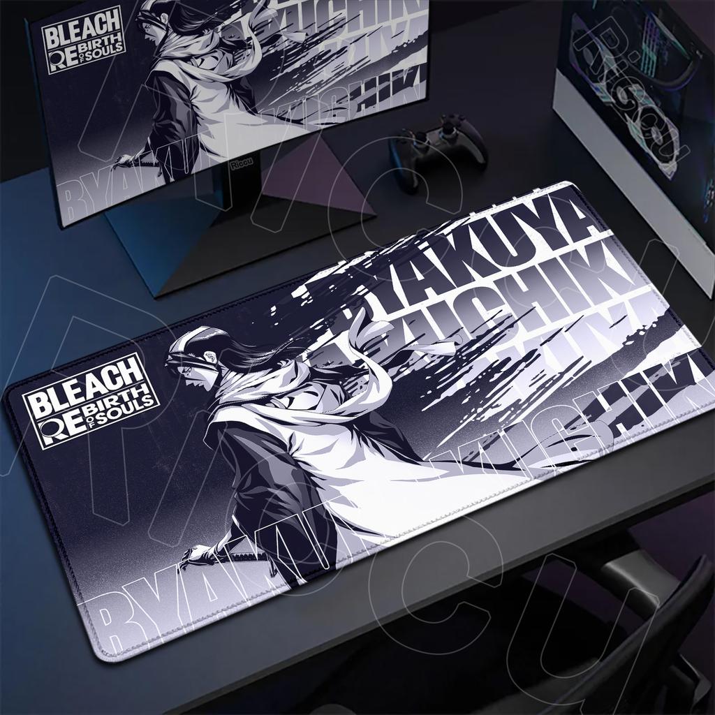 Large Gaming Mousepad Anime BLEACH Non-Slip Mouse Pad 40x90cm Computer Stitch Edge Keyboard Rug Matsumoto Rangiku Gamer Desk Mat