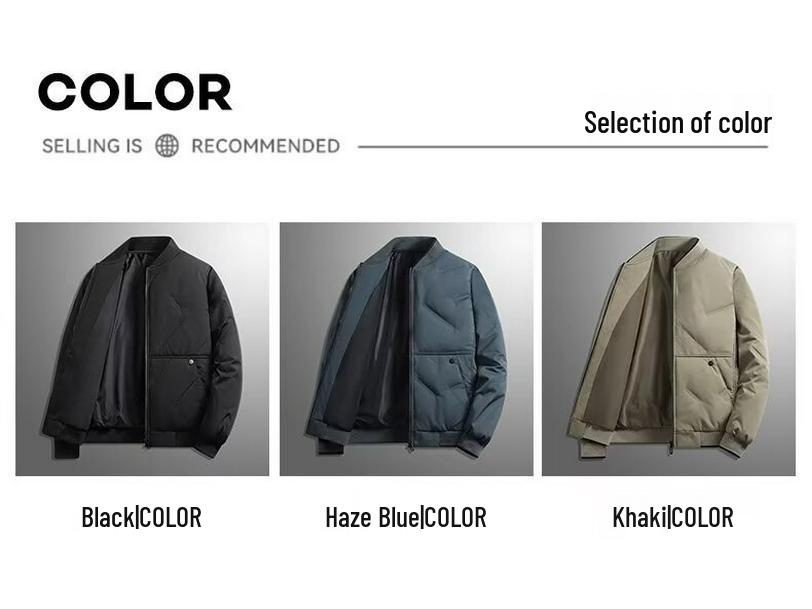 Chao Lun Bu Men's Thick Stand Collar Jacket - High-End Autumn/Winter Warm Cotton Dad Coat