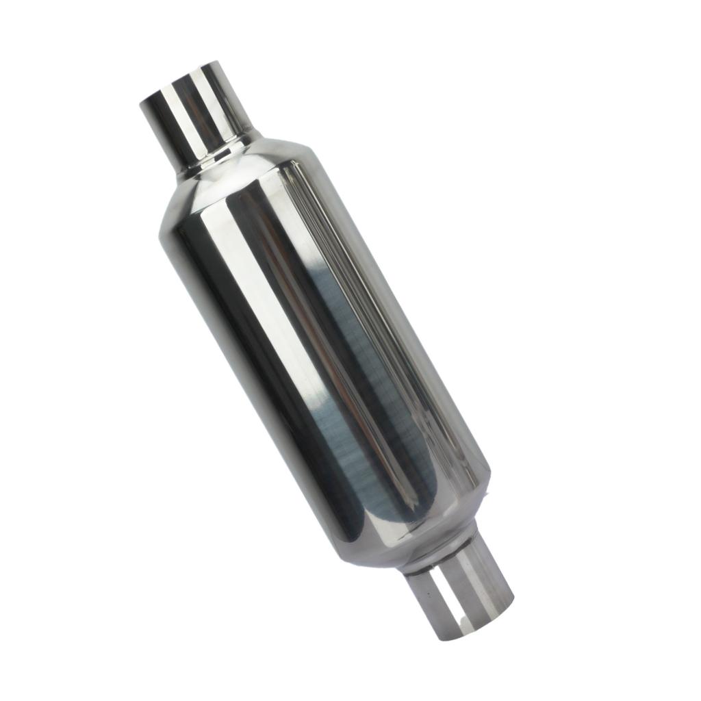 Universeller 3"/2,5" /2"/2,25" Auspuffschalldämpferrohr Resonator Auto-Rohr Spiral-Schalldämpfer Tiefer Klang 13,8" Länge Edelstahl Resonato