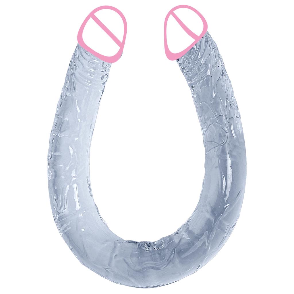 Three sizes U Shape Dildos Two Heads Soft Jelly Female Masturbator Anal Plug Artificial Penis G-spot Massage Sex Toys for Women