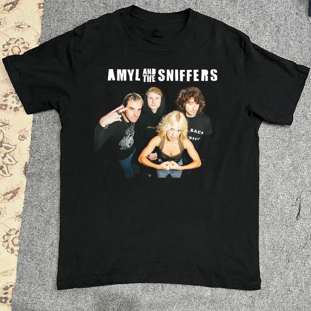 NEW Amyl and the Sniffers Band Members T Shirt Black All Size AR1465 Unisex T-Shirt