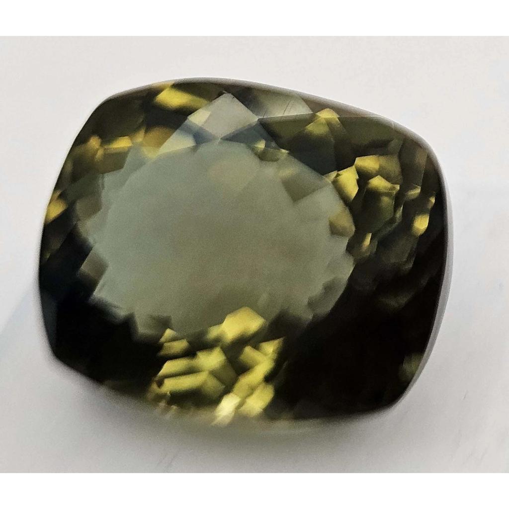 Hiddenite Green 14-16 Ct Cushion Cut Certified Fabulous Loose Gemstone