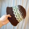 Koreanischer Stil Handgestrickte Jacquard-Wollmütze Damen Herbst Winter Warm Bequem Vielseitig Gesicht-Betonend Kleine Fischerhut