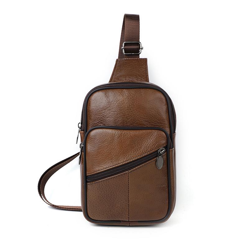 Herren Echtleder Umhängetasche Brusttasche - Leicht und Lässig