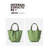 Large Vegetable Basket Bag TOGO First-layer Cowhide Handbag Fashionable Commuting Large-capacity Bucket Bag Genuine Leather Women's Bag