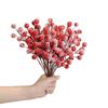 Plastic Fake Cedar Pine Red Berries Faux Pine  Christmas Party Decor