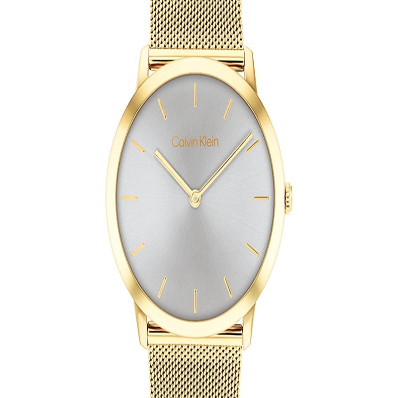 CALVIN KLEIN watch quartz movement steel strap silver dial same style for men and women 30 meters waterproof 25300003