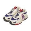 New MLB Big Ball Chunky Anti Slip Wear Resistant Low Top Chunky Sneakers Unisex Beige Purple 3ASHC311N-07INS