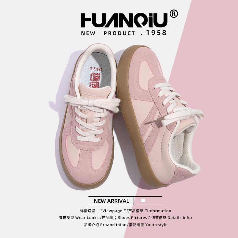 Global pink flat-bottomed Dexun shoes women's ZHQ-XA363 summer 2025 new versatile niche student shoes women