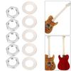 5 Pcs Metal Electric Guitar and Bass Jack Socket Replacement Nuts with Washers Set(M8)