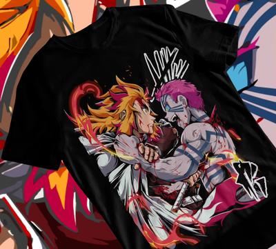 Rengoku Akaza Demon Slayer Kimetsu No Yaiba Anime Unisexga Unisex TShirt Soft Tee Highquality Streetwear 2026 New Summer