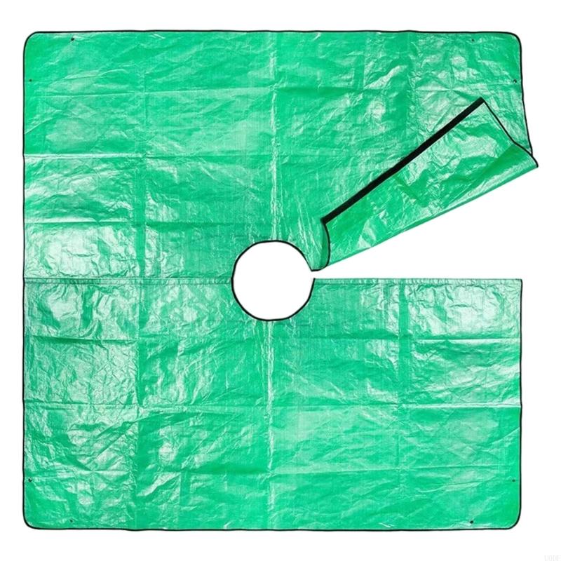 Garden Cleanup Landscape Pruning Tarp with 12 Inch Holefor Fast Collection