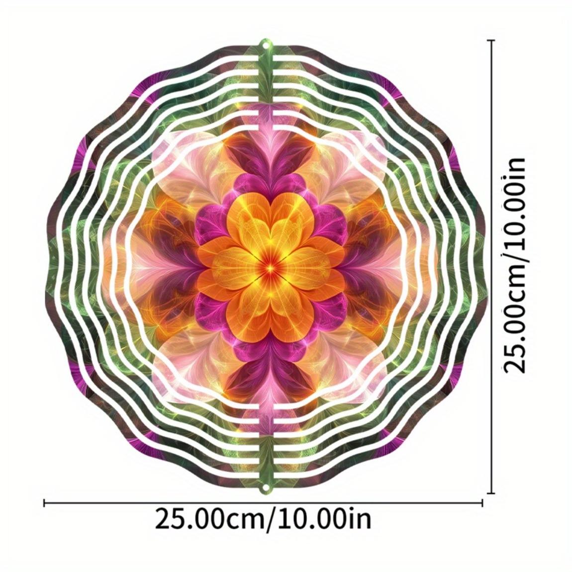 

Вращающийся на 360 градусов крючок 10-дюймовый подвесной ветряной спиннер для декора балкона и сада, динамичный художественный дизайн, весенне-летний подарок для друзей и семьи 01A