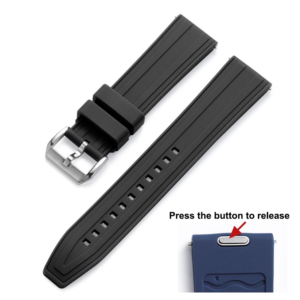 Tropical Rubber Watch Band Waterproof Sports Watch Strap 20mm 22mm Premium Rubber Diving SmartWatch Band for Oris for Omega Belt