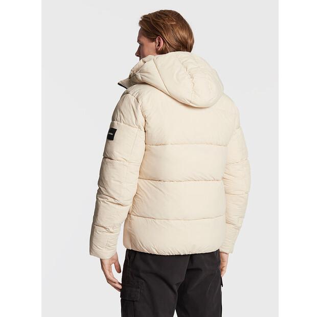 Winter Jacket Calvin Klein Crinkle K10K110336 Beige Color, Standard Fit