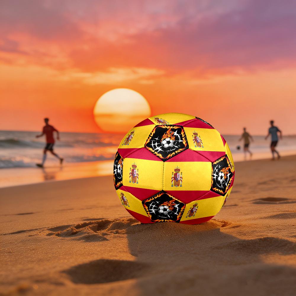 1pc Spanish Sports Theme Size 5 Soccer Ball Professional Match Training Football Indoor &Outdoor Sports Ball Lightweight Durable C6644