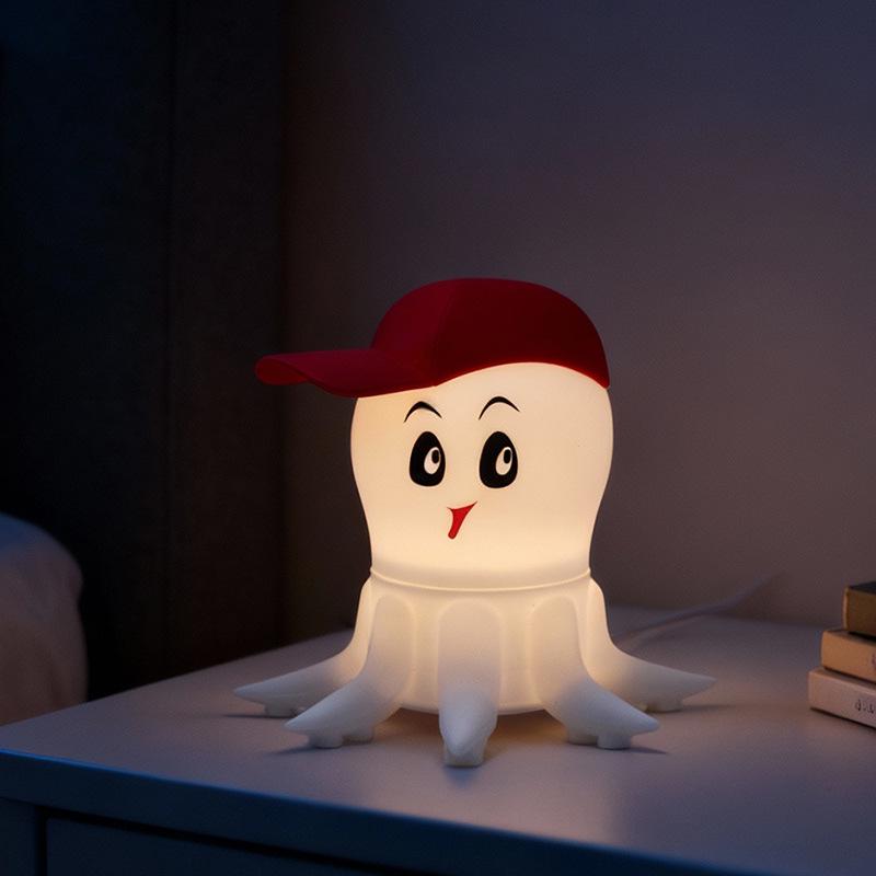 Octopus Night Light: High-End Bedside Tap Light for Boys – Stress Relief Small Ornament Gift