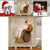 Waterproof Christmas Shower Curtain With Hooks Festive Bathroom Decor Santa Claus