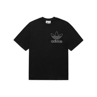 Originals Trefoil Crew Neck T-Shirt Men Tops Black DV1563