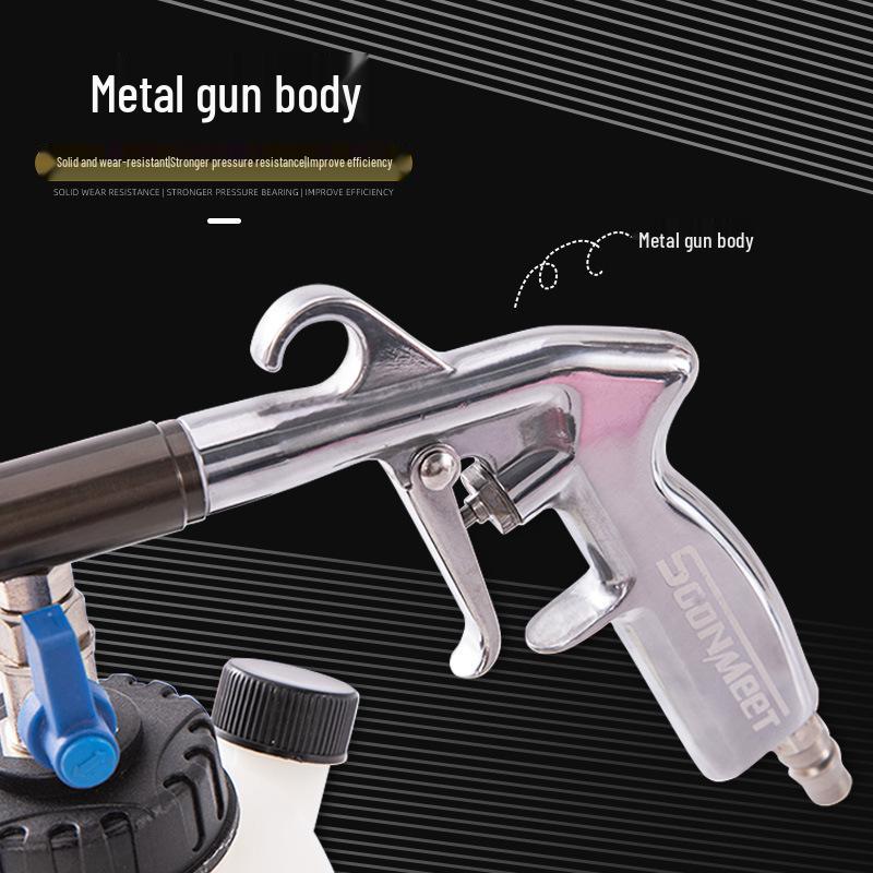 Hurricane Pneumatic High-Pressure Interior Cleaning Gun with Brush and Foam Sprayer for Car Wash