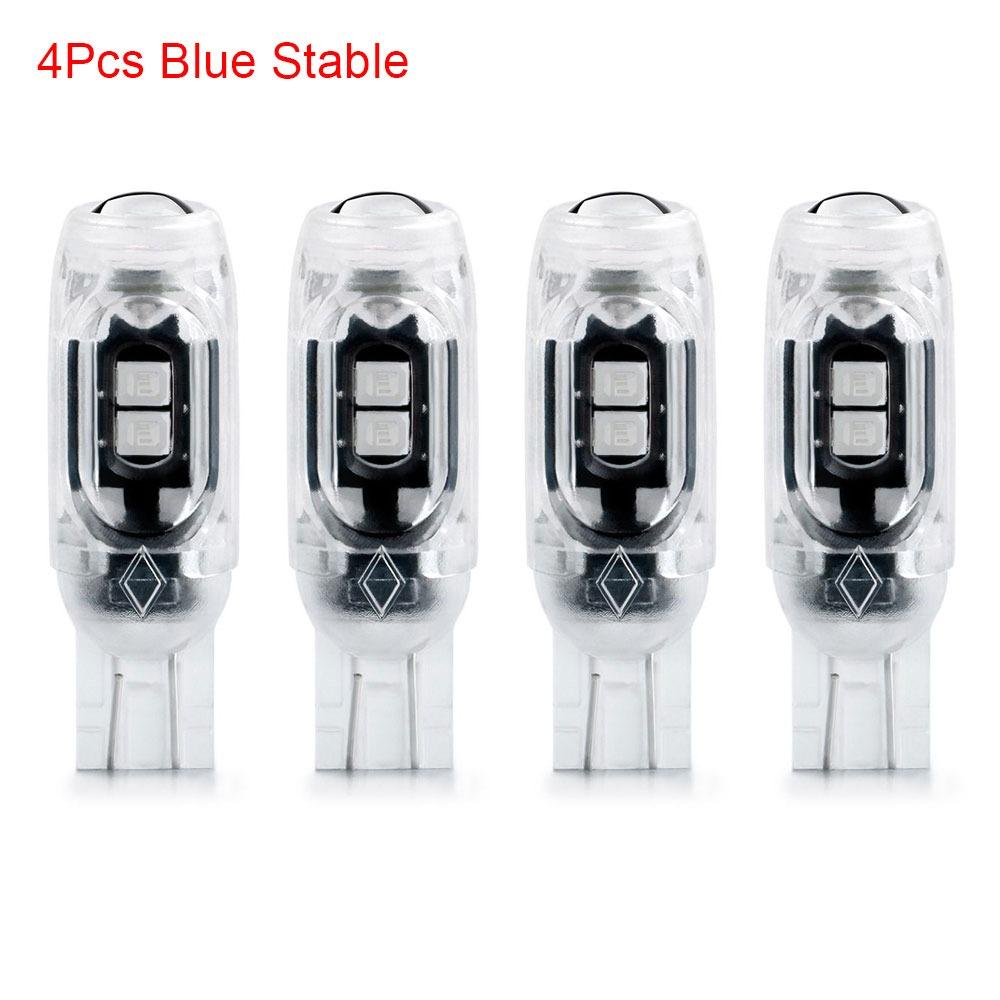 1/4Pcs Car Parking Lights T10 W5W LED Bulbs 3030 5SMD Instrument Lamp Auto License Plate Light