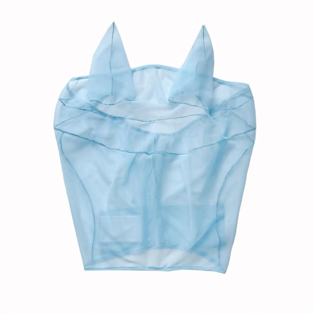 Breathable Mesh Horse Fly Mask Sunshade Horse Hood Horse Equipment Horse Mask Head Protection синий