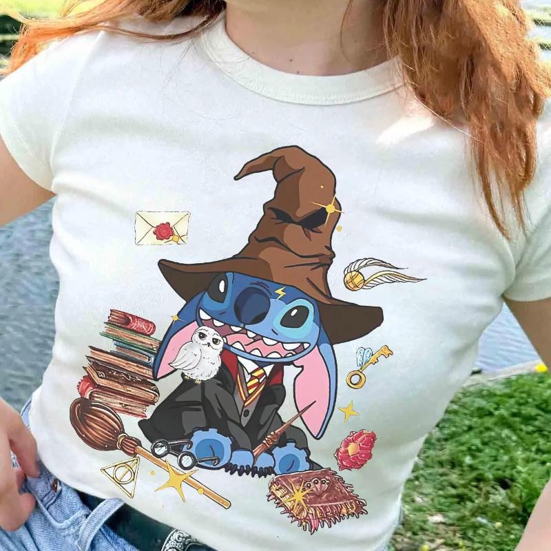

New Witch Wizard Print Comfortable Womens TShirt Halloween Pumpkin Relaxed Plus Size Short Sleeve Top S