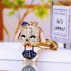 Zodiac Rhinestone Lamb Keychain Pendant for Women's Bag - Creative Business Logo Gift