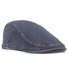 Washed Denim Cap Men British Beret Women Forward Cap Paintsman Hat Newsboy Cap
