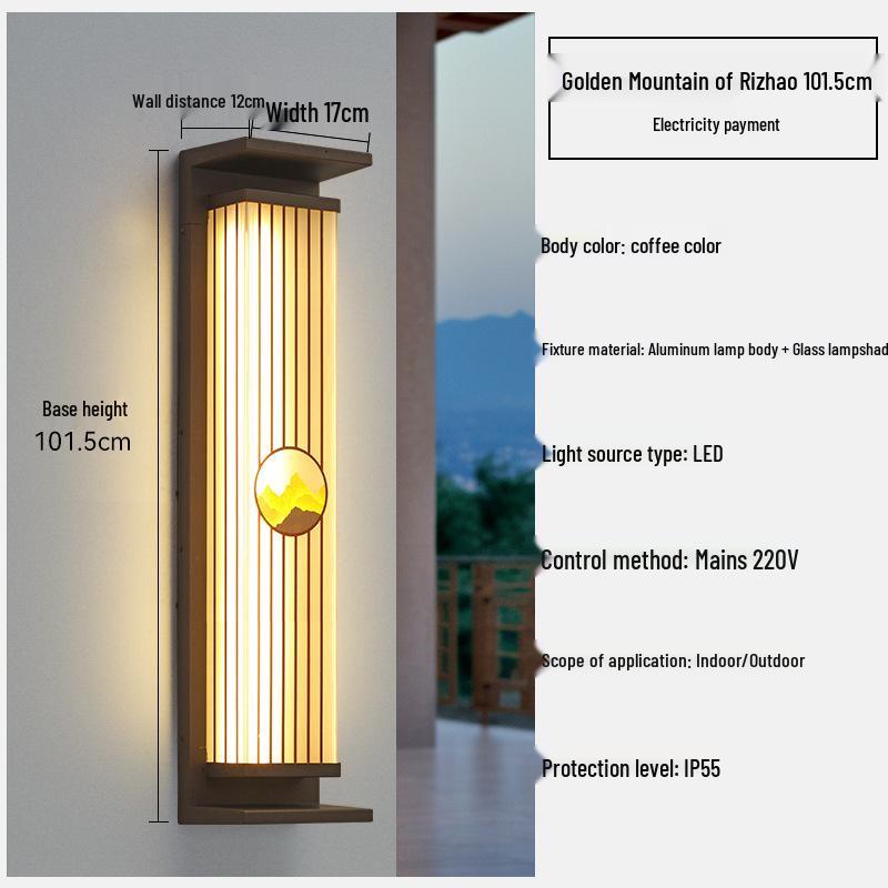 Solar Italian-Style Courtyard Wall Light – Waterproof, No Wiring Needed