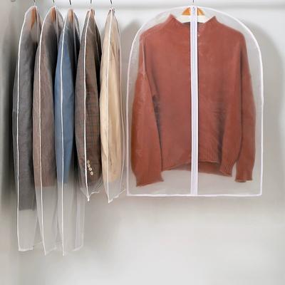 Clear Garment Bags for Hanging Clothes, Suit Bags for Closet Storage, Plastic Dustproof Suit Cover Bags, Clothes Bag with Zipper