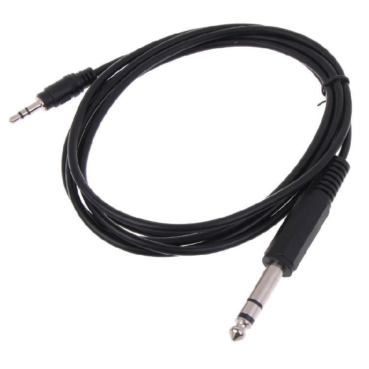 6Ft Adapter Cable 1/4" 6.35mm TRS Stereo Male to 1/8" 3.5mm Male Plug- Aux Cable