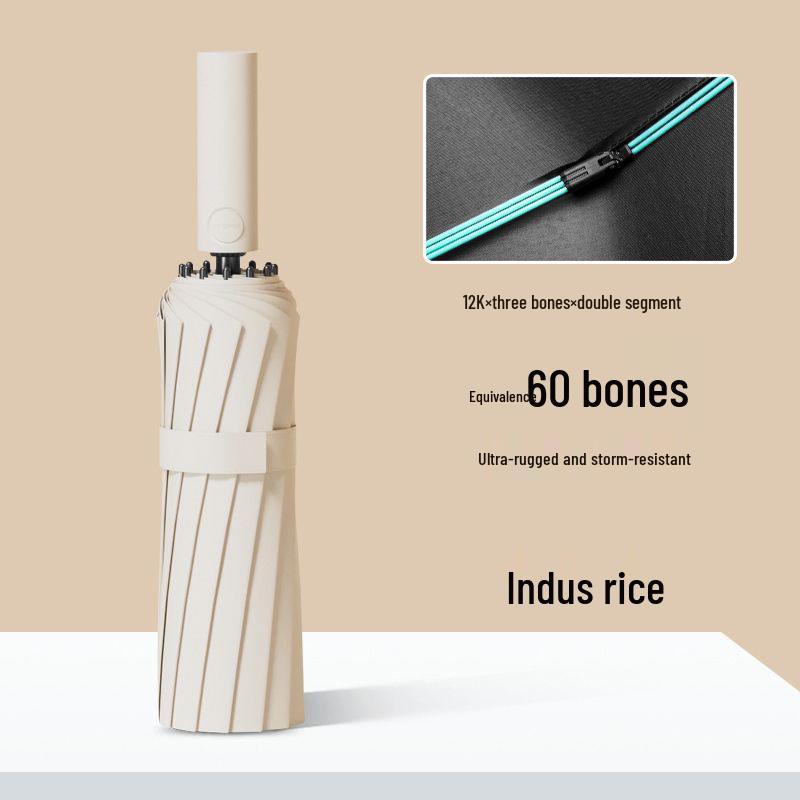 60-Bone Fully Automatic Sun & Rain Umbrella: Dual-Use, Sun Protection, Anti-UV, Large Men's Folding Umbrella