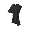 JNBY Women's Loose Fit Asymmetrical Cupro Short Sleeve Dress